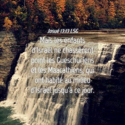 Picture 04 - Josué 13:13 LSG - Mais les enfants d'Israël ne chassèrent point - Bible Verse Picture