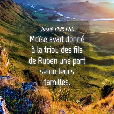 Picture 04 - Josué 13:15 LSG - Moïse avait donné à la tribu des fils de Ruben - Bible Verse Picture