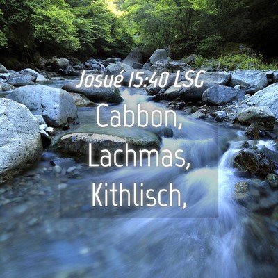 Picture 04 - Josué 15:40 LSG - Cabbon, Lachmas, - Bible Verse Picture
