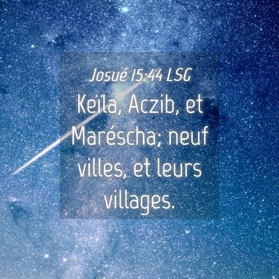 Picture 04 - Josué 15:44 LSG - Keïla, Aczib, et Maréscha; neuf villes, et - Bible Verse Picture