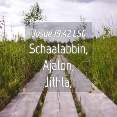 Picture 04 - Josué 19:42 LSG - Schaalabbin, Ajalon, - Bible Verse Picture