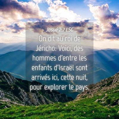 Picture 04 - Josué 2:2 LSG - On dit au roi de Jéricho: Voici, des hommes - Bible Verse Picture