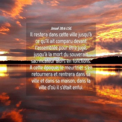 Picture 04 - Josué 20:6 LSG - Il restera dans cette ville jusqu'à ce qu'il ait - Bible Verse Picture