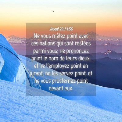 Picture 04 - Josué 23:7 LSG - Ne vous mêlez point avec ces nations qui sont - Bible Verse Picture