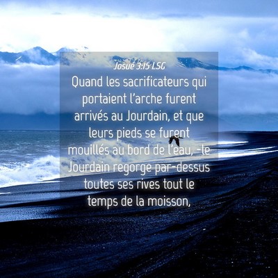 Picture 04 - Josué 3:15 LSG - Quand les sacrificateurs qui portaient l'arche - Bible Verse Picture