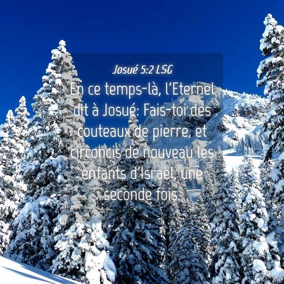 Picture 04 - Josué 5:2 LSG - En ce temps-là, l'Eternel dit à Josué: - Bible Verse Picture