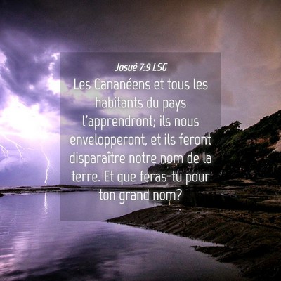 Picture 04 - Josué 7:9 LSG - Les Cananéens et tous les habitants du pays - Bible Verse Picture
