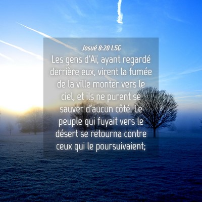 Picture 04 - Josué 8:20 LSG - Les gens d'Aï, ayant regardé derrière eux, - Bible Verse Picture