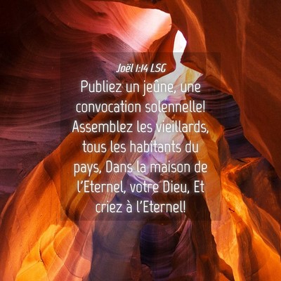 Picture 04 - Joël 1:14 LSG - Publiez un jeûne, une convocation solennelle! - Bible Verse Picture