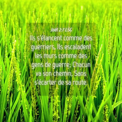 Picture 04 - Joël 2:7 LSG - Ils s'élancent comme des guerriers, Ils - Bible Verse Picture