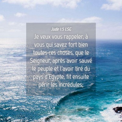 Picture 04 - Jude 1:5 LSG - Je veux vous rappeler, à vous qui savez fort - Bible Verse Picture