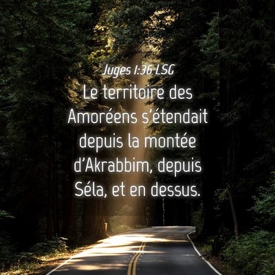Picture 04 - Juges 1:36 LSG - Le territoire des Amoréens s'étendait depuis la - Bible Verse Picture