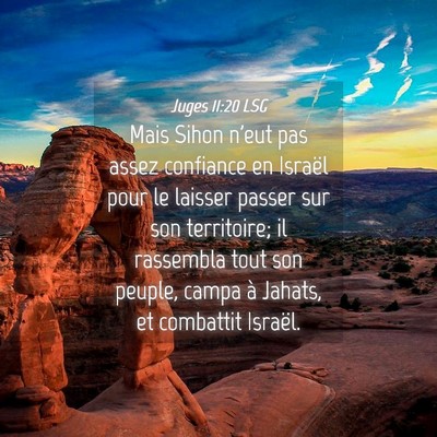 Picture 04 - Juges 11:20 LSG - Mais Sihon n'eut pas assez confiance en Israël - Bible Verse Picture