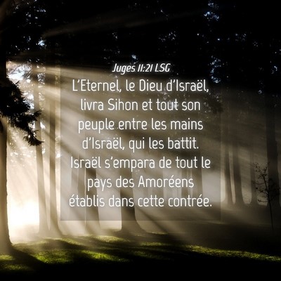 Picture 04 - Juges 11:21 LSG - L'Eternel, le Dieu d'Israël, livra Sihon et tout - Bible Verse Picture