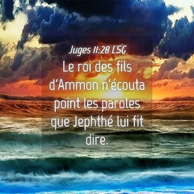 Picture 04 - Juges 11:28 LSG - Le roi des fils d'Ammon n'écouta point les - Bible Verse Picture