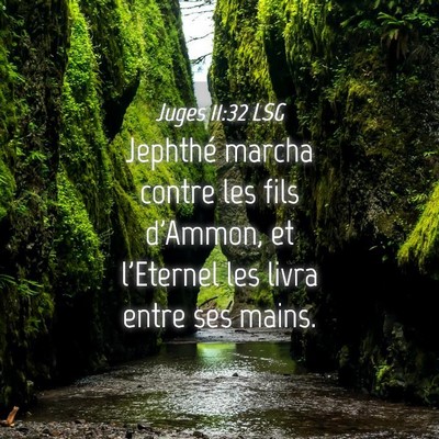Picture 04 - Juges 11:32 LSG - Jephthé marcha contre les fils d'Ammon, et - Bible Verse Picture