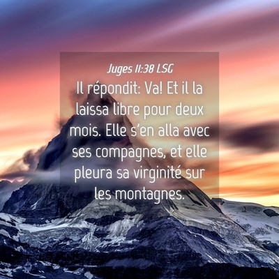 Picture 04 - Juges 11:38 LSG - Il répondit: Va! Et il la laissa libre pour deux - Bible Verse Picture