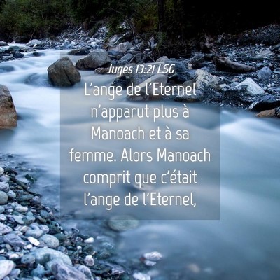 Picture 04 - Juges 13:21 LSG - L'ange de l'Eternel n'apparut plus à Manoach et - Bible Verse Picture
