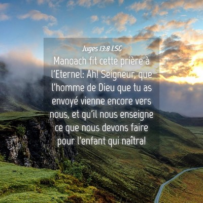 Picture 04 - Juges 13:8 LSG - Manoach fit cette prière à l'Eternel: Ah! - Bible Verse Picture
