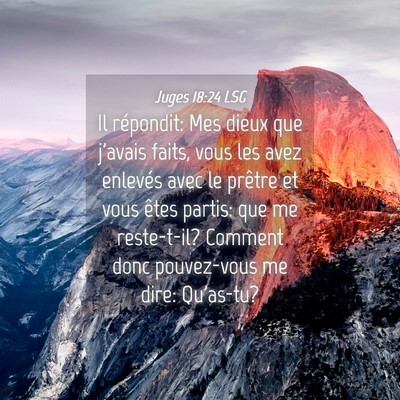 Picture 04 - Juges 18:24 LSG - Il répondit: Mes dieux que j'avais faits, vous - Bible Verse Picture