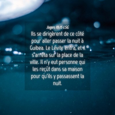 Picture 04 - Juges 19:15 LSG - Ils se dirigèrent de ce côté pour aller passer - Bible Verse Picture