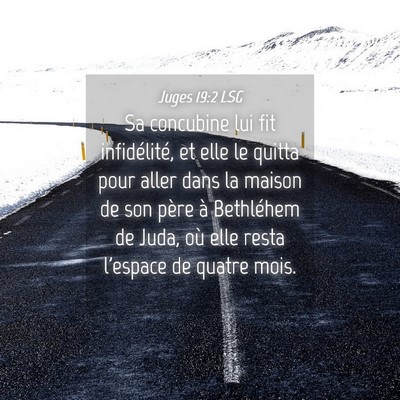 Picture 04 - Juges 19:2 LSG - Sa concubine lui fit infidélité, et elle le - Bible Verse Picture