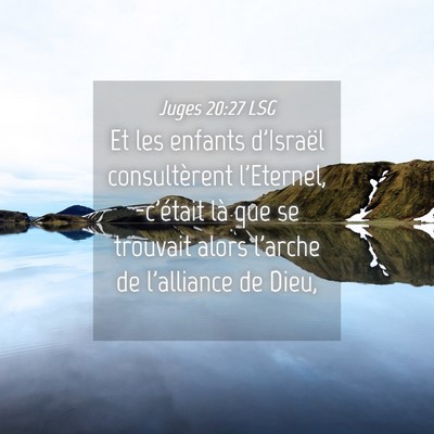 Picture 04 - Juges 20:27 LSG - Et les enfants d'Israël consultèrent l'Eternel, - Bible Verse Picture