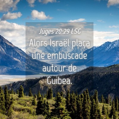 Picture 04 - Juges 20:29 LSG - Alors Israël plaça une embuscade autour de - Bible Verse Picture