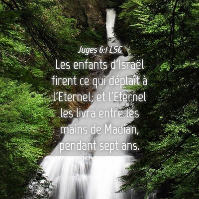 Picture 04 - Juges 6:1 LSG - Les enfants d'Israël firent ce qui déplaît à - Bible Verse Picture