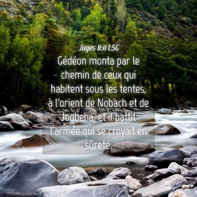 Picture 04 - Juges 8:11 LSG - Gédéon monta par le chemin de ceux qui habitent - Bible Verse Picture