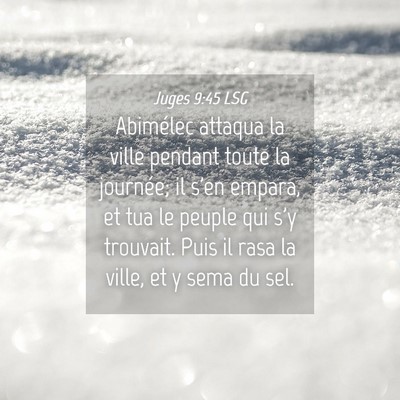 Picture 04 - Juges 9:45 LSG - Abimélec attaqua la ville pendant toute la - Bible Verse Picture