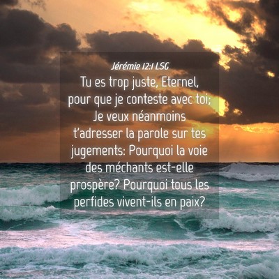 Picture 04 - Jérémie 12:1 LSG - Tu es trop juste, Eternel, pour que je conteste - Bible Verse Picture