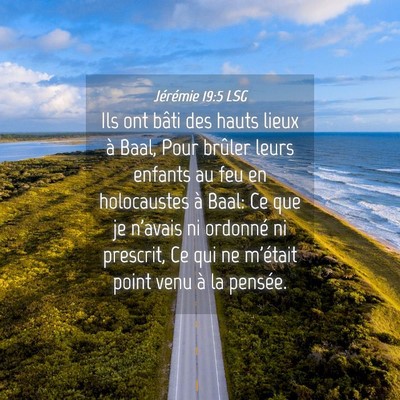 Picture 04 - Jérémie 19:5 LSG - Ils ont bâti des hauts lieux à Baal, Pour - Bible Verse Picture