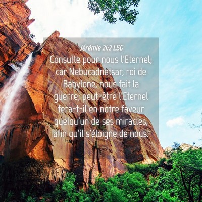 Picture 04 - Jérémie 21:2 LSG - Consulte pour nous l'Eternel; car Nebucadnetsar, - Bible Verse Picture