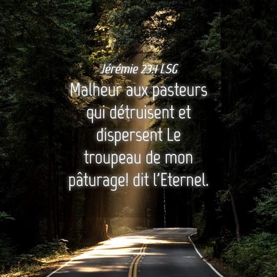 Picture 04 - Jérémie 23:1 LSG - Malheur aux pasteurs qui détruisent et - Bible Verse Picture