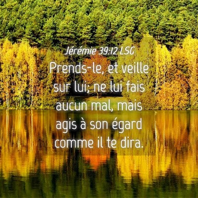 Picture 04 - Jérémie 39:12 LSG - Prends-le, et veille sur lui; ne lui fais aucun - Bible Verse Picture