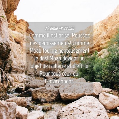 Picture 04 - Jérémie 48:39 LSG - Comme il est brisé! Poussez des gémissements! - Bible Verse Picture
