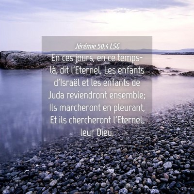 Picture 04 - Jérémie 50:4 LSG - En ces jours, en ce temps-là, dit l'Eternel, Les - Bible Verse Picture