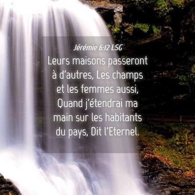 Picture 04 - Jérémie 6:12 LSG - Leurs maisons passeront à d'autres, Les champs - Bible Verse Picture