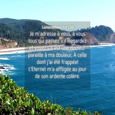 Picture 04 - Lamentations 1:12 LSG - Je m'adresse à vous, à vous tous qui passez - Bible Verse Picture