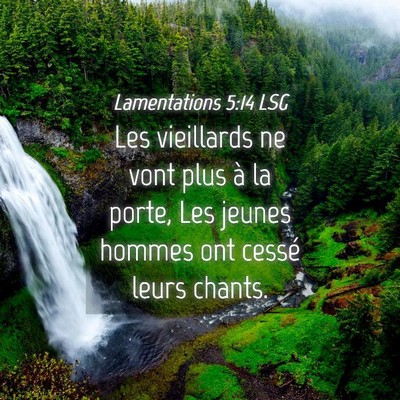 Picture 04 - Lamentations 5:14 LSG - Les vieillards ne vont plus à la porte, Les - Bible Verse Picture