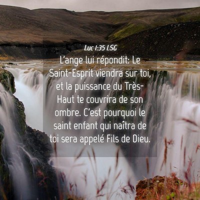 Picture 04 - Luc 1:35 LSG - L'ange lui répondit: Le Saint-Esprit viendra sur - Bible Verse Picture