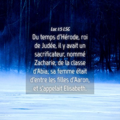 Picture 04 - Luc 1:5 LSG - Du temps d'Hérode, roi de Judée, il y avait un - Bible Verse Picture