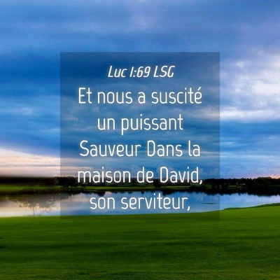 Picture 04 - Luc 1:69 LSG - Et nous a suscité un puissant Sauveur Dans la - Bible Verse Picture
