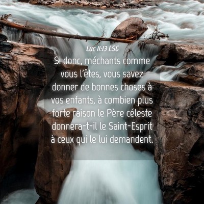 Picture 04 - Luc 11:13 LSG - Si donc, méchants comme vous l'êtes, vous savez - Bible Verse Picture