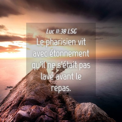 Picture 04 - Luc 11:38 LSG - Le pharisien vit avec étonnement qu'il ne - Bible Verse Picture