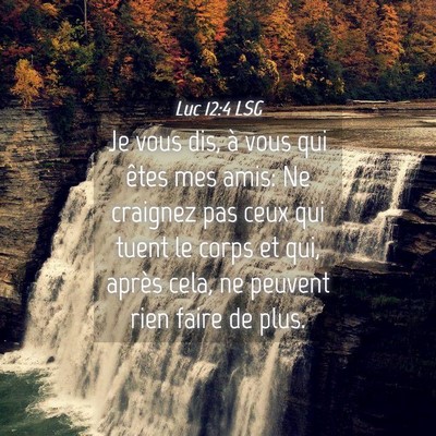 Picture 04 - Luc 12:4 LSG - Je vous dis, à vous qui êtes mes amis: Ne - Bible Verse Picture