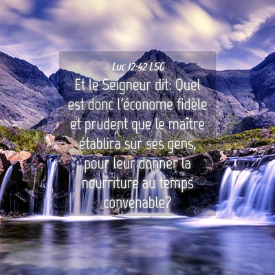 Picture 04 - Luc 12:42 LSG - Et le Seigneur dit: Quel est donc l'économe - Bible Verse Picture