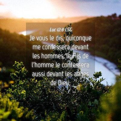 Picture 04 - Luc 12:8 LSG - Je vous le dis, quiconque me confessera devant - Bible Verse Picture