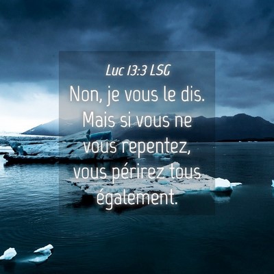 Picture 04 - Luc 13:3 LSG - Non, je vous le dis. Mais si vous ne vous - Bible Verse Picture